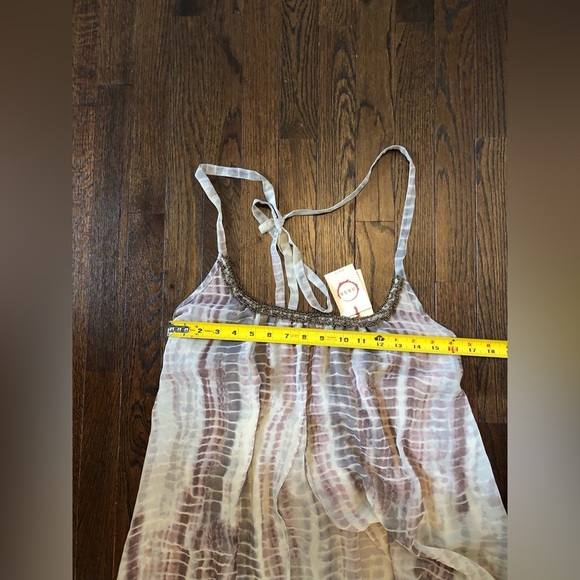 RAGA Women's S Aphrodite Maxi Multi-Color Boho Halter Dress w/Beaded Collar NWT - Picture 8 of 16